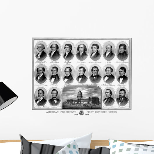 Vintage American History Print Wall Decal Design 21