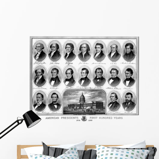 Vintage American History Print Wall Decal Design 21