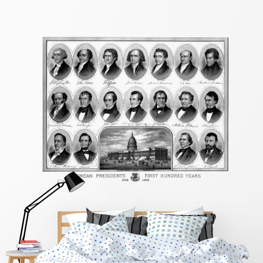 Vintage American History Print Wall Decal Design 21