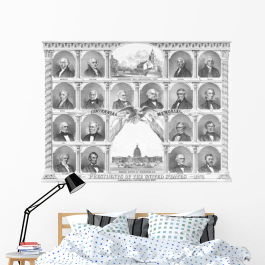Vintage American History Print Wall Decal Design 19