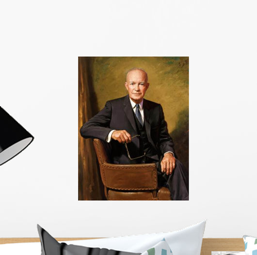 Vintage Painting President Dwight Wall Decal