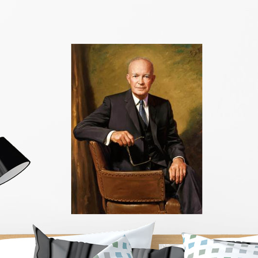 Vintage Painting President Dwight Wall Decal