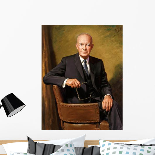 Vintage Painting President Dwight Wall Decal