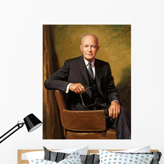 Vintage Painting President Dwight Wall Decal