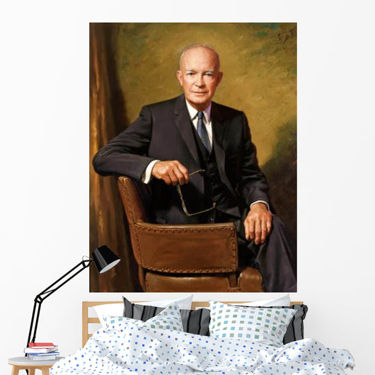 Vintage Painting President Dwight Wall Decal