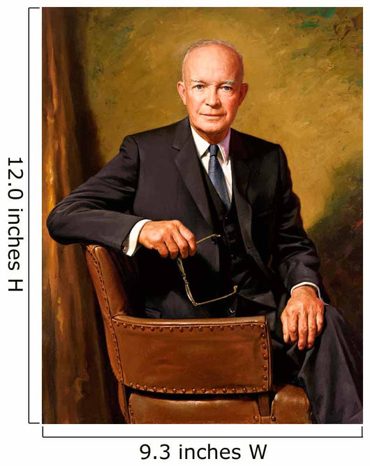Vintage Painting President Dwight Wall Decal