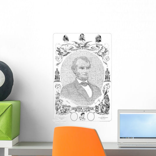 Portrait Abraham Lincoln Formed Wall Decal