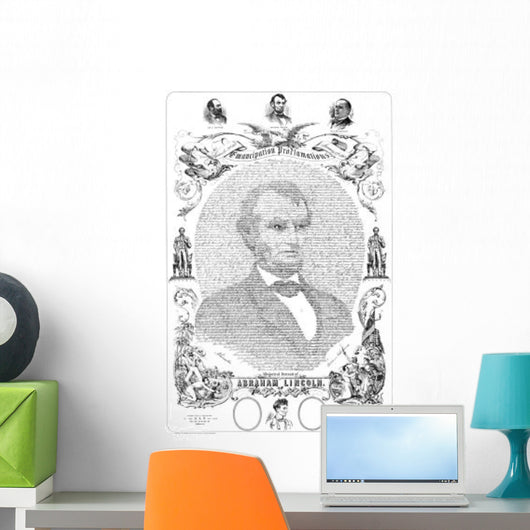 Portrait Abraham Lincoln Formed Wall Decal