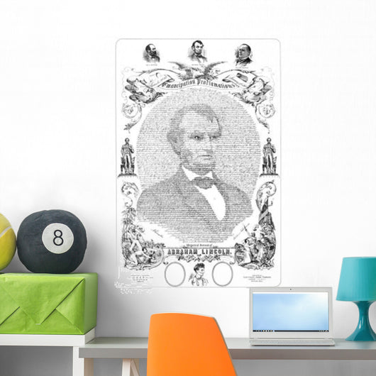 Portrait Abraham Lincoln Formed Wall Decal
