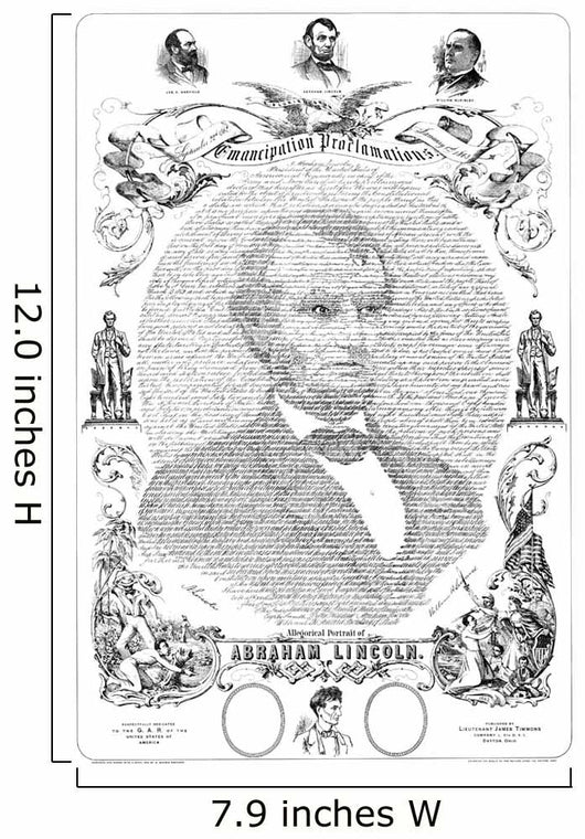 Portrait Abraham Lincoln Formed Wall Decal