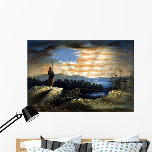 Vintage Civil War Painting Wall Decal Design 2