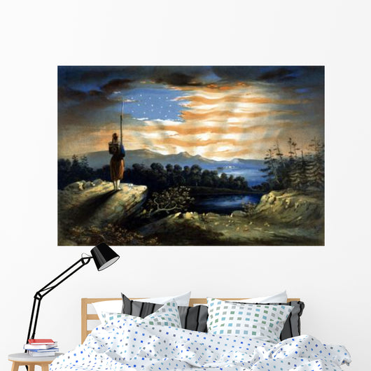 Vintage Civil War Painting Wall Decal Design 2