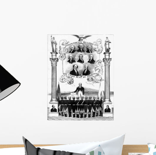 Vintage American History Print Wall Decal Design 15