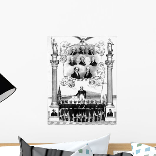 Vintage American History Print Wall Decal Design 15