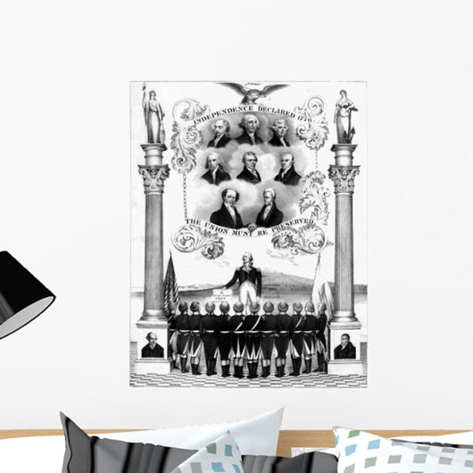 Vintage American History Print Wall Decal Design 15