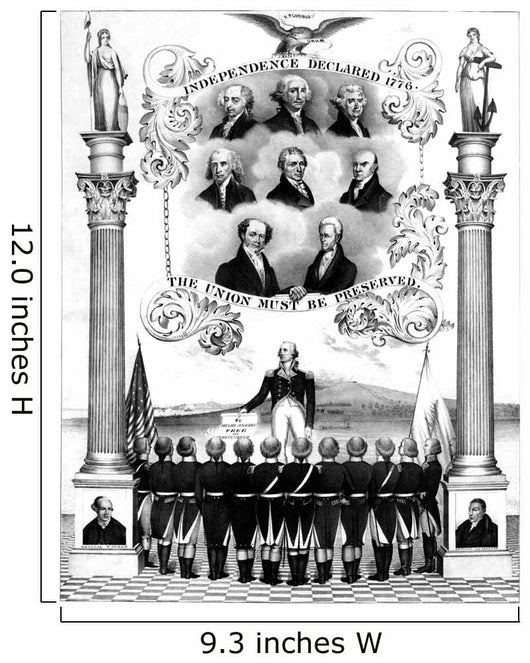 Vintage American History Print Wall Decal Design 15