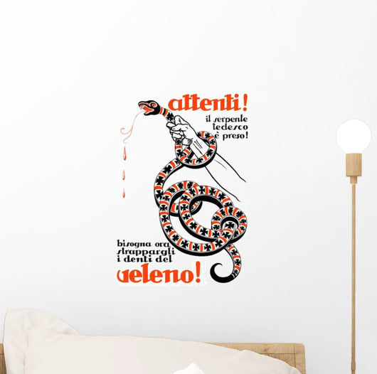 Vintage Italian World War Wall Decal