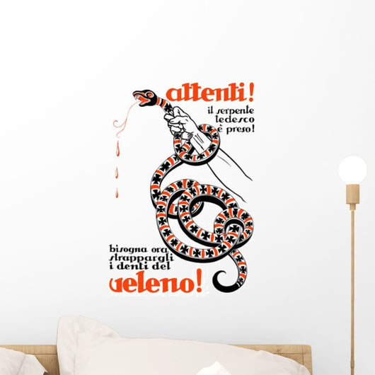 Vintage Italian World War Wall Decal