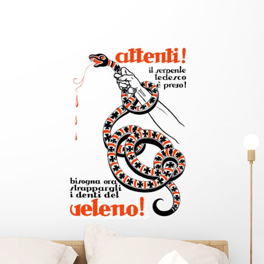 Vintage Italian World War Wall Decal