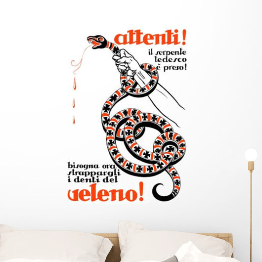 Vintage Italian World War Wall Decal