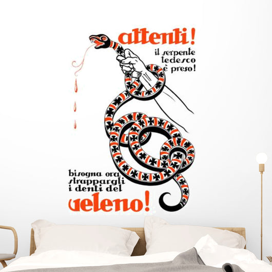 Vintage Italian World War Wall Decal