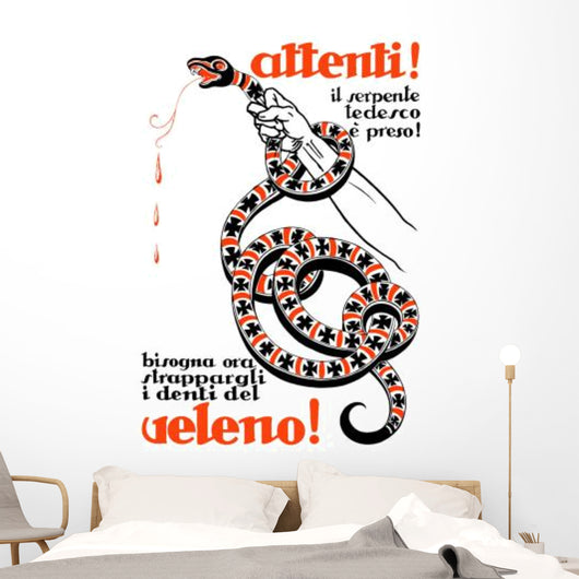 Vintage Italian World War Wall Decal