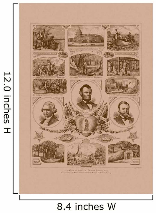 Vintage American History Print Wall Decal Design 13