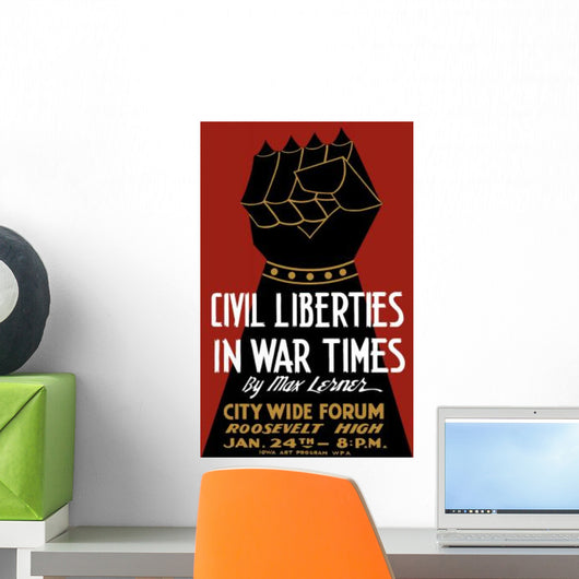 Vintage Wpa Poster Armored Wall Decal