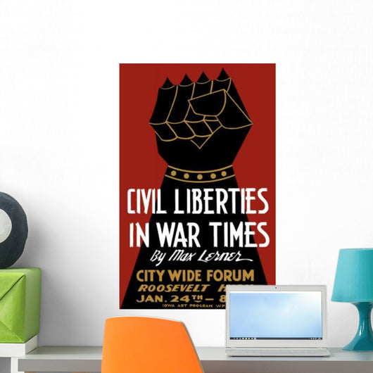 Vintage Wpa Poster Armored Wall Decal