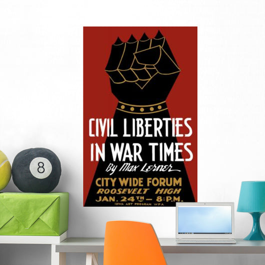 Vintage Wpa Poster Armored Wall Decal