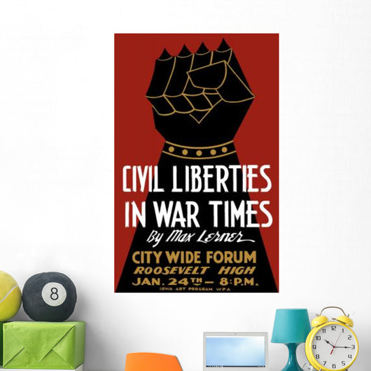 Vintage Wpa Poster Armored Wall Decal
