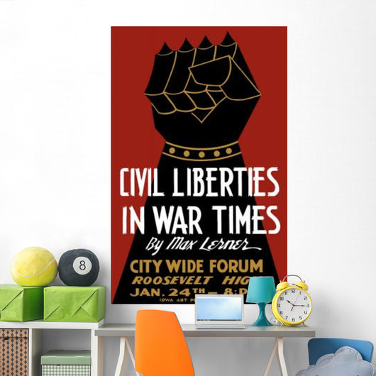 Vintage Wpa Poster Armored Wall Decal