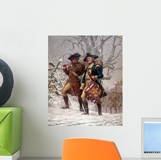 Vintage Revolutionary War Print Wall Decal Design 1