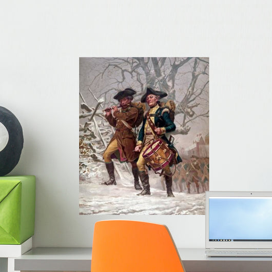 Vintage Revolutionary War Print Wall Decal Design 1