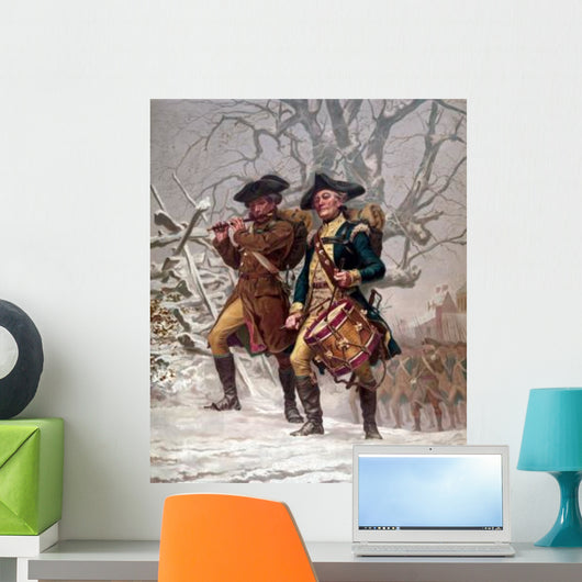 Vintage Revolutionary War Print Wall Decal Design 1