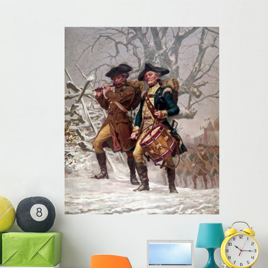 Vintage Revolutionary War Print Wall Decal Design 1
