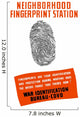 Vintage Wpa Poster Fingerprint Wall Decal
