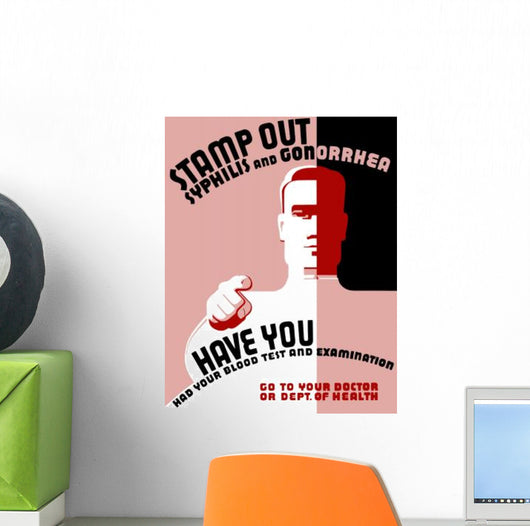 Vintage Wpa Poster Man Wall Decal Design 2