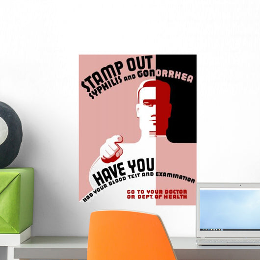 Vintage Wpa Poster Man Wall Decal Design 2