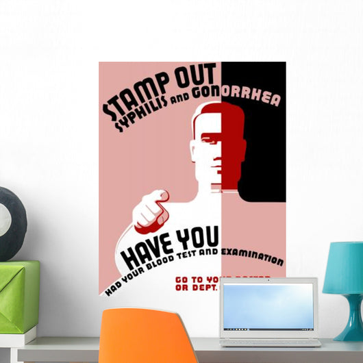 Vintage Wpa Poster Man Wall Decal Design 2