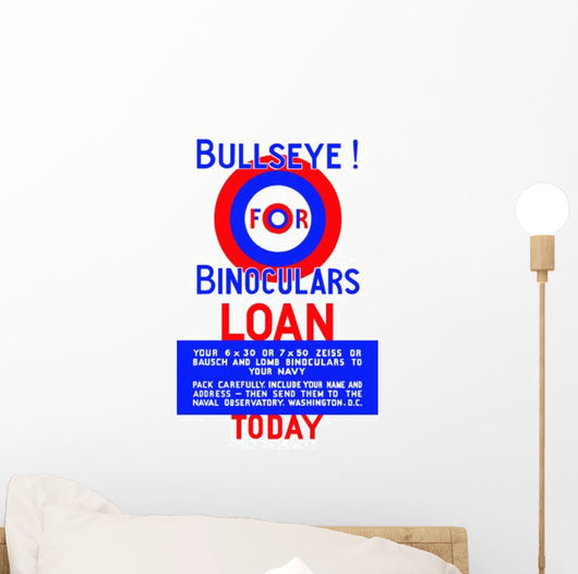 Vintage Wpa Poster Bulls-eye Wall Decal
