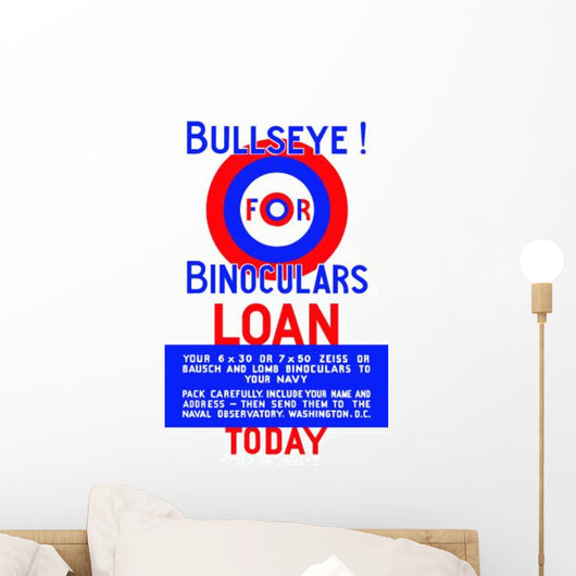 Vintage Wpa Poster Bulls-eye Wall Decal