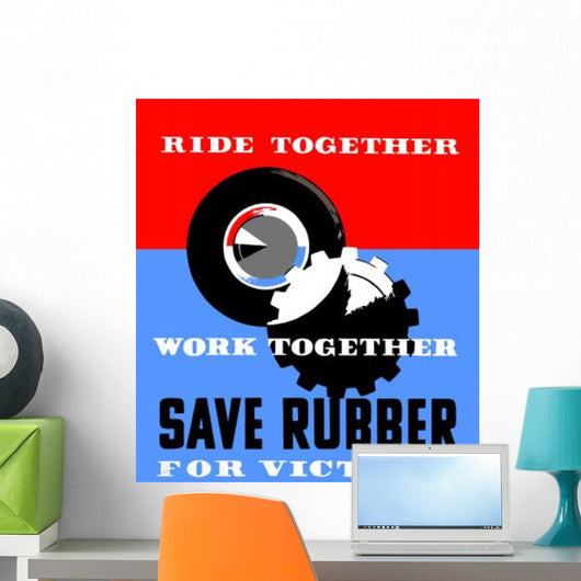 Vintage Wpa Poster Gear Wall Decal