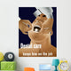 Vintage Ww2 Poster Cartoon Wall Decal