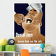 Vintage Ww2 Poster Cartoon Wall Decal