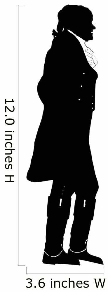 Silhouette President Thomas Jefferson Wall Decal