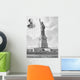 Vintage Print Showing Statue Wall Decal