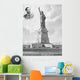 Vintage Print Showing Statue Wall Decal