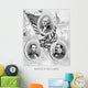 Digitally Restored Vintage American Wall Decal
