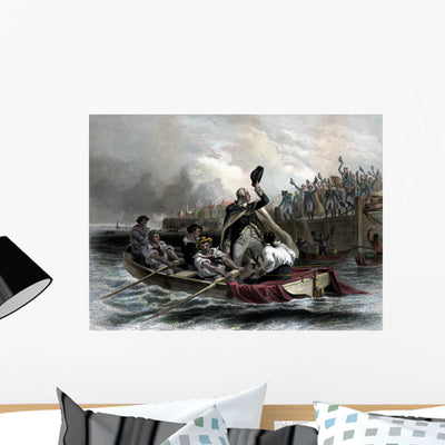 American History Print General Wall Decal shown on a wall